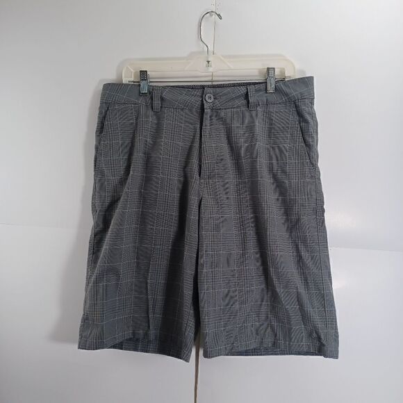 O'neill Men Chino Shorts  Size 34 Waist Slate Gray Zipper Fly Straight Leg Check - Picture 1 of 6